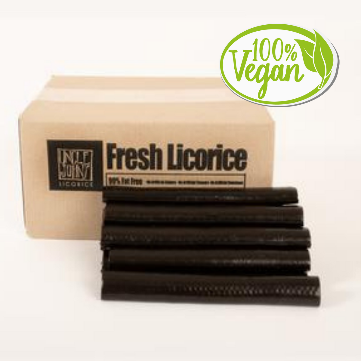 Plain Molasses Licorice 2kg Bulk Box Uncle John's Licorice
